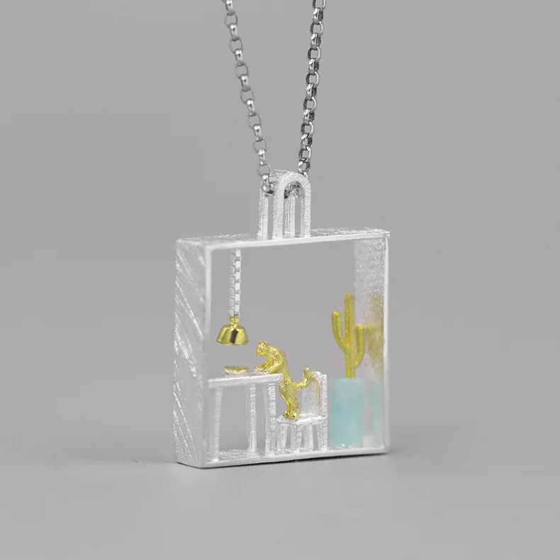 Оригинальный Кот дома изящный Серебряный креативный кошачий дом забавная