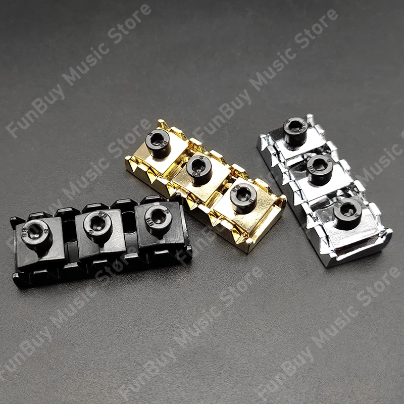 42mm 43mm gitarre tremolo brücke locking mutter elektrische gitarre locking string brücke mutter schwarz gold chrom free global shipping