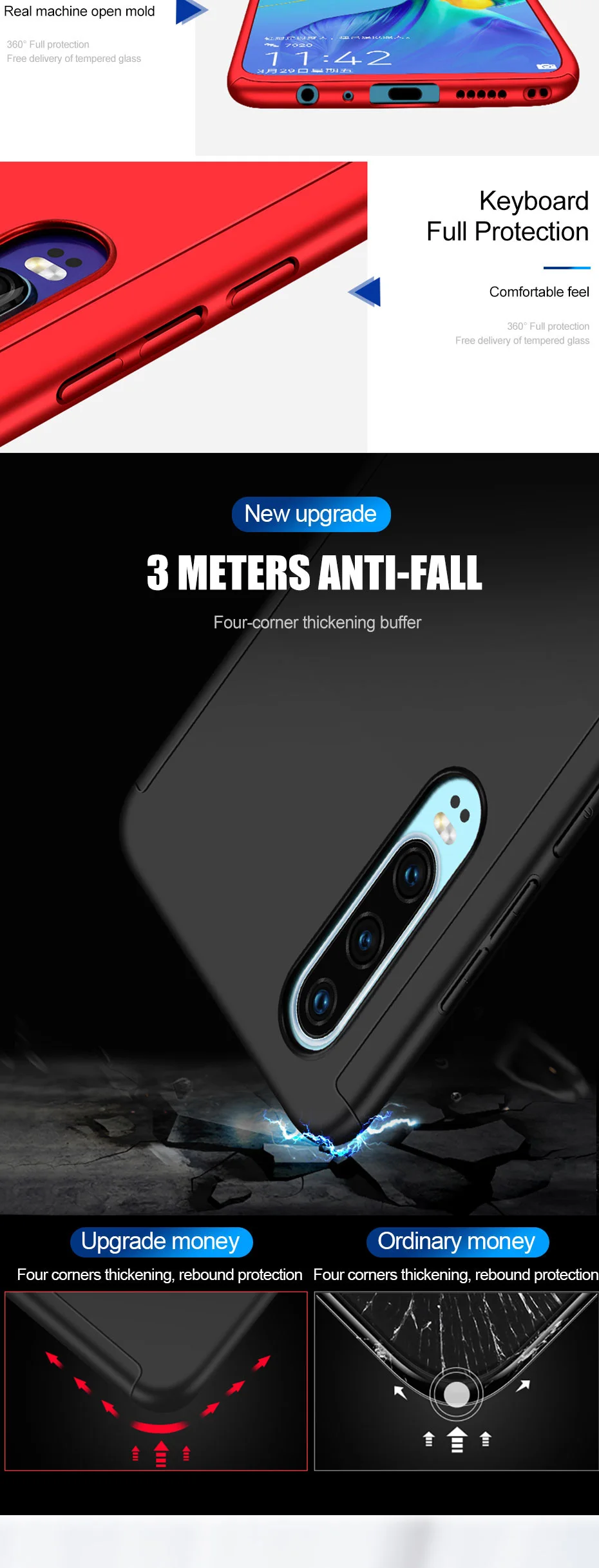 Роскошный 360 полный защитный чехол для телефона huawei Y9 Y7 Prime Y6 Pro чехол для huawei Y7 Y6 Y5 P Smart Plus Z чехол