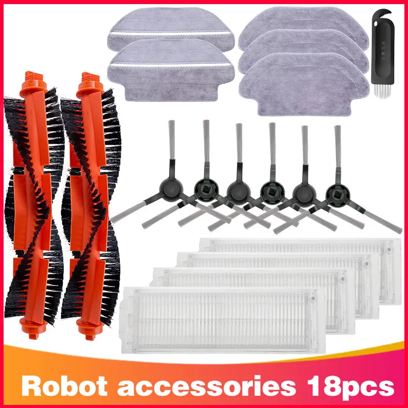 

Hepa Filter Main Brush Side Brush Mop Cloth Replacement Kit for Xiaomi LDS STYJ02YM Mi Robot Vacuum-Mop P Robotic Vacuum Cleaner
