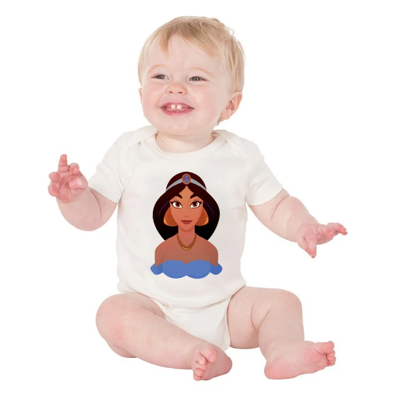 

DERMSPE New Trend Newborn Baby Fashion Cartoon Printing Short-sleeved Jumpsuit Boys Girls Casual One-piece Rompers 0-24M