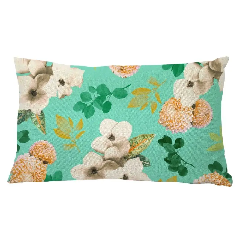 Pillow Cushion Case Bohemian Flamingo and Plant Cactus 17.7 *17.7 Cotton Home Decor Houseware Ramadan Funda Cojines | Дом и сад