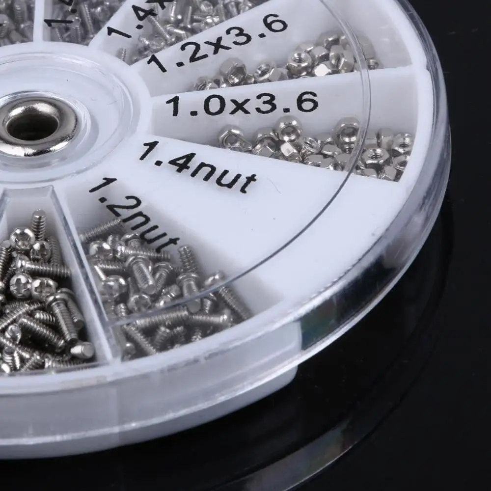 600 шт./компл. маленькие стальные винты 12 видов гаек ассортимент электроники 1 шт.