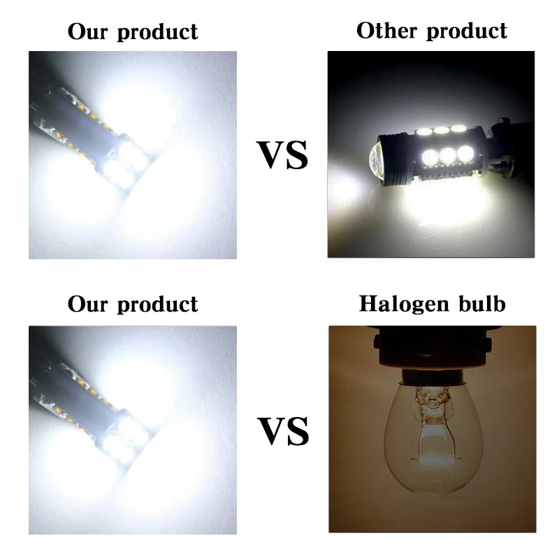 

2x Super Bright T15 W16W 921 24 SMD LED 3030 Car Auto Canbus Reverse Light Reversing Lighting Back up Lamp