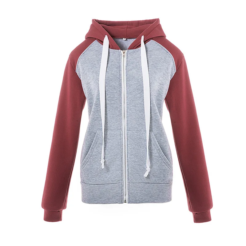 

2020 European and American style autumn and winter color sports hooded top can be used as a jacket