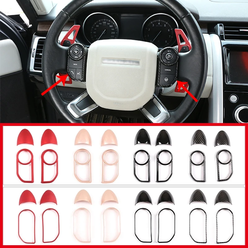 

Car Interior Steering Wheel Button Decoration Frame For Land Rover Range Rover Sport Vogue Discovery 5 VELAR Evoque Accessories
