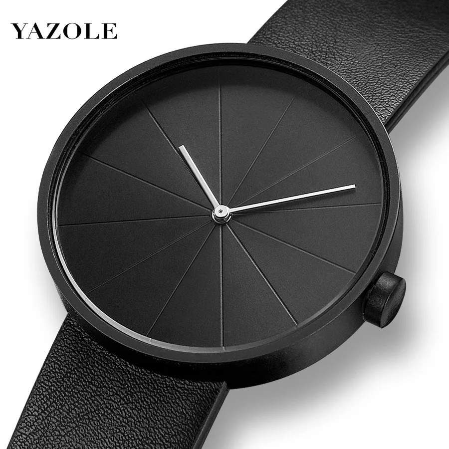 Часы YAZOLE мужские минималистичные модные ультра тонкие простые деловые кварцевые