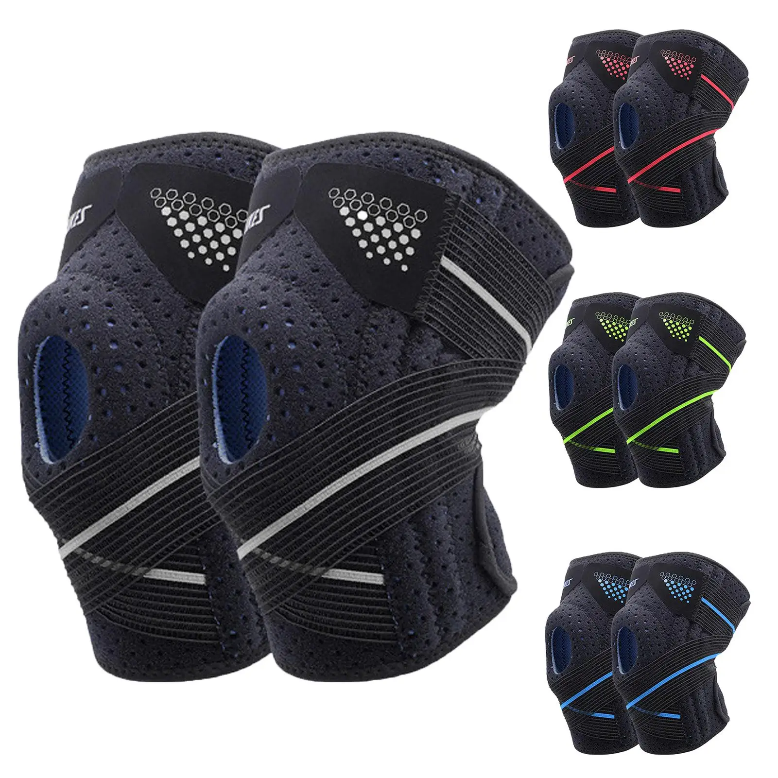 

1Pc Quick Dry Breathable Spring Outdoor Sport Knee Pad Support Guard Patella Protector Running Compression Knee Sleeve Kneepads