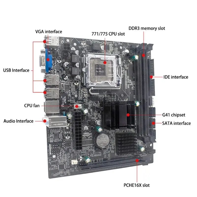 

G41 PC LGA775 Computer Desktop Motherboard DDR3 Double USB 2.0 LGA 775 Motherboard 27RA