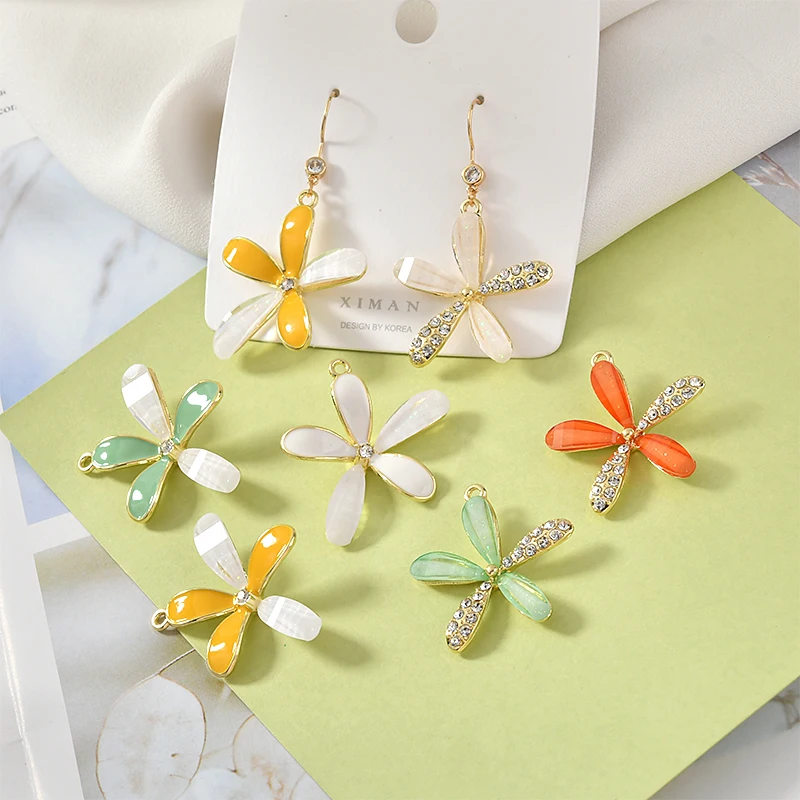 

Very beautiful Summer style alloy flower shape 20pcs/lot fashion charms diy jewelry earrings pendant accessory