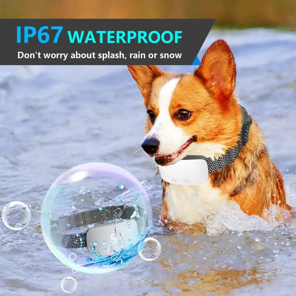 

Anti Bark Dog Collar IP67 Electric Shock Vibration Beep No Barking Auto Training Collar For Dogs Rechargeable Dog Accessories