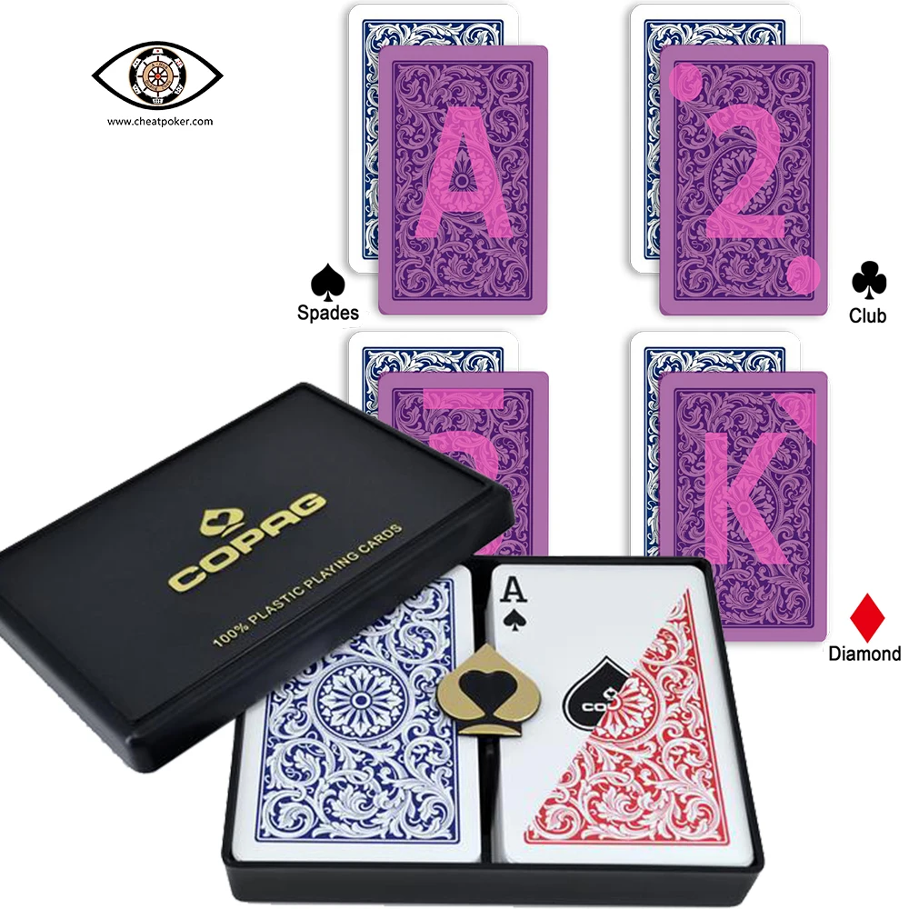 

Античит, покер, волшебная настольная игра, размер моста, покер, пластиковая колода, маркировочная карта 1546, игральные карты Copag для контактны...