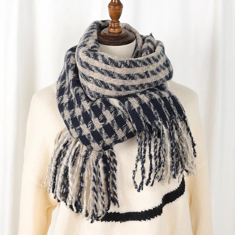 

NEW Arrived Winter Plaid Scarves Woman Scarf Men's Unisex Thick Warm Winter Scarves Male Warmer Women's Muffler