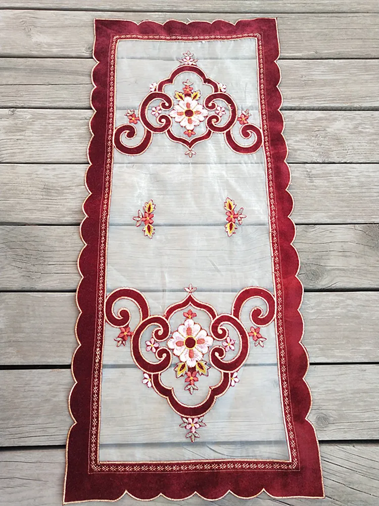 Роскошная кружевная атласная Скатерть с вышивкой тканевая скатерть флагом для