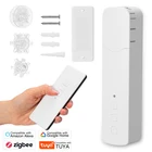 ZigBee Tuya Smart моторизованный цепные роликовые шторы Wi-Fi пульт дистанционного управления голосовой Управление оттенок затвора двигатель работать с AlexaGoogle Home