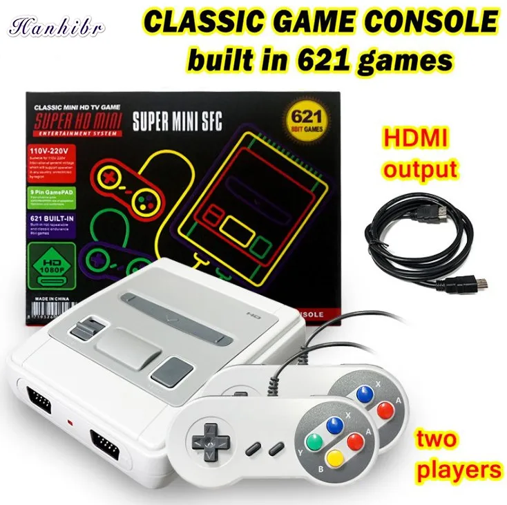 

621 Games Childhood Retro Game Mini Classic 4K TV AV/HDMI 8Bit Video Game Console Handheld Gaming Player with 2 Gamepad Dropship