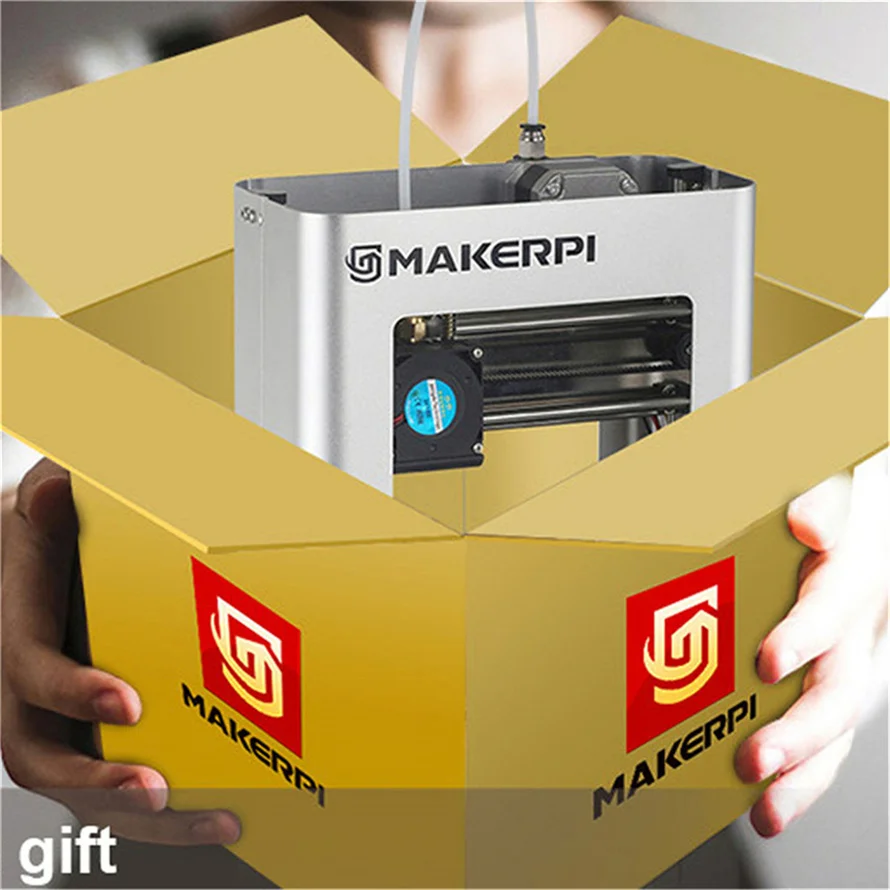 Мини 3D-принтер MakerPi M1 игрушка подарки для детей образование принтер 3d бесплатная