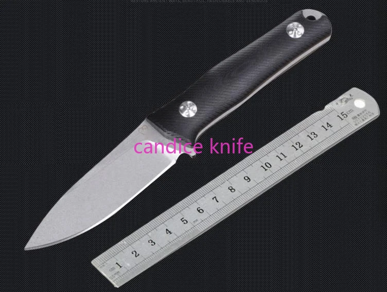 Прямой нож VOLTRON Black Soul D2 фиксированное лезвие рукоятка G10 тактический Мультитул