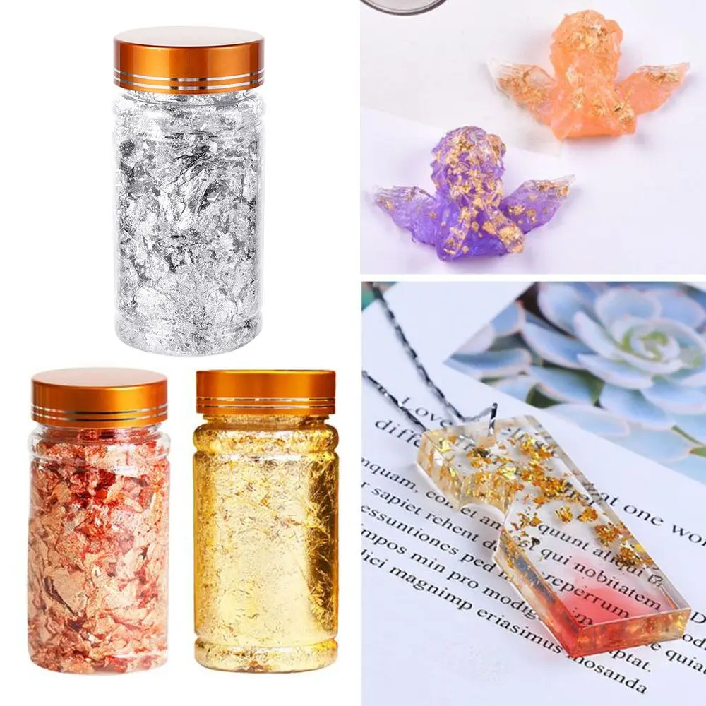 

Art Decoration Gold Foil Filling Materials Resin Mold Fillings Gold Leaf Flake