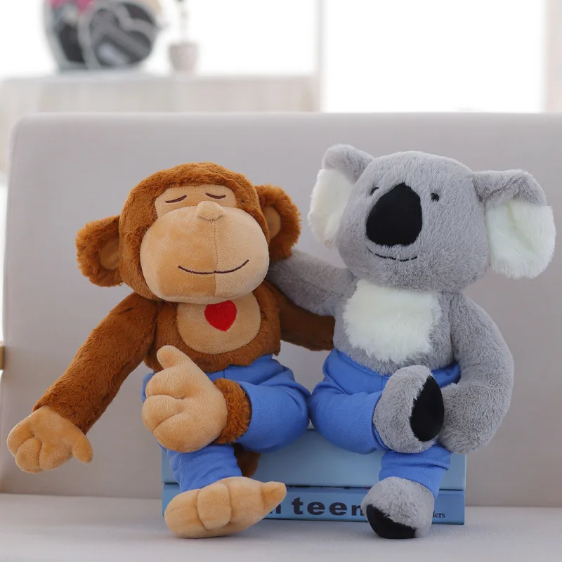 40 см милые обезьянки коалы плюшевые игрушки мягкие чучела животных ребенка