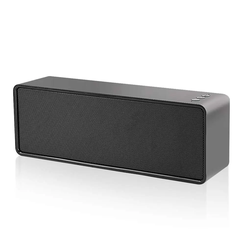 Black Беспроводной Bluetooth V5.0 динамик чистый стерео звук богатый бас Саундбар FM радио Handsfree TF карта USB MP3 плеер для телефона - Цвет: Black
