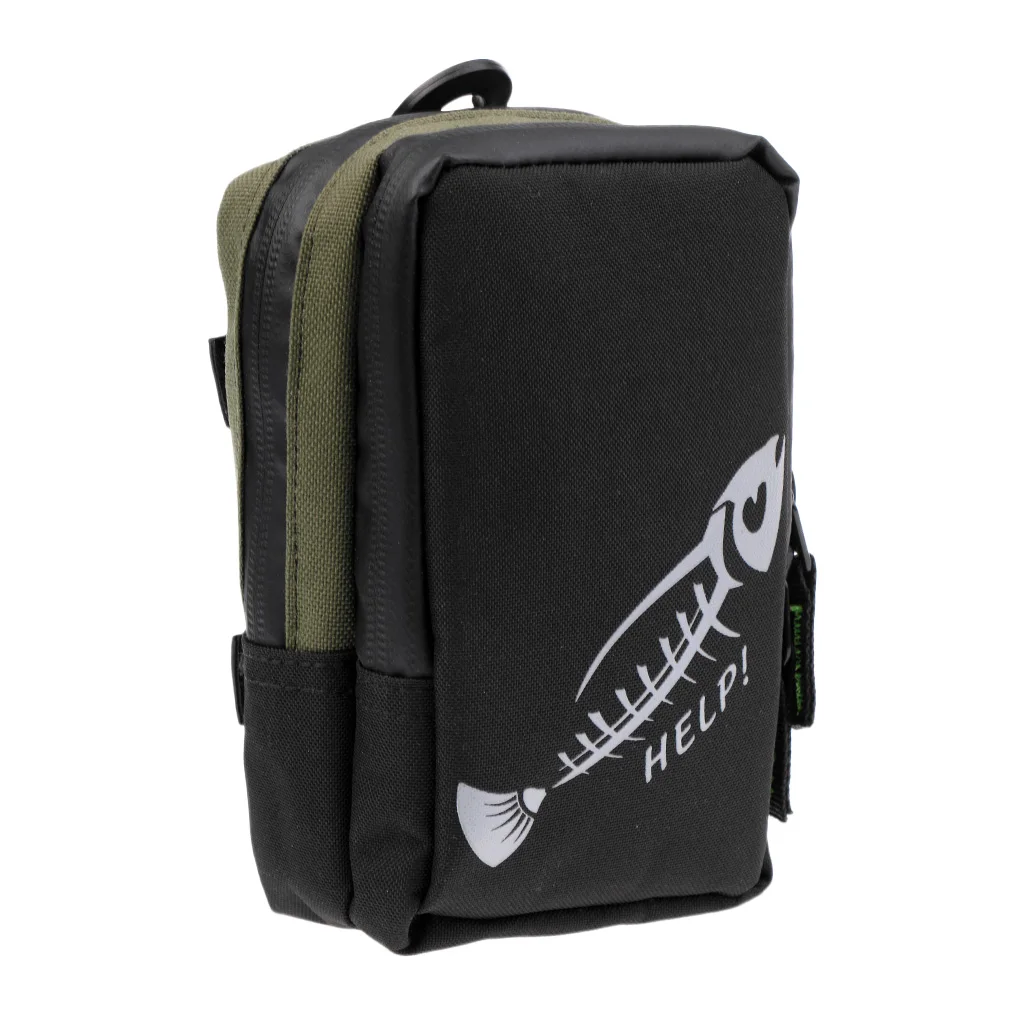 

Multi-purpose Fishing Bags Waterproof Waist Pack Fishing Hiking Cycling Camping Tackle Bag 17.4 x 13.5 x 7cm