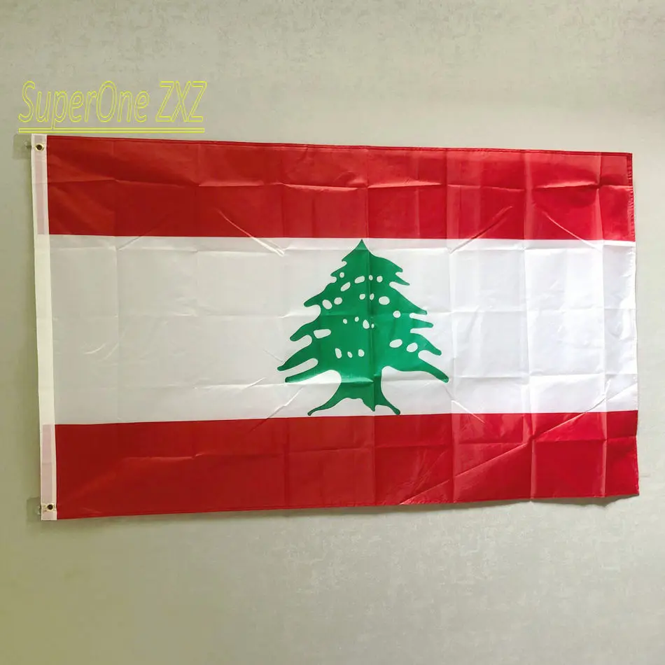 

ZXZ free shipping Lebanon Republic flag 90X150cm green tree LB LBN The Republic of Lebanon Indoor Outdoor flag