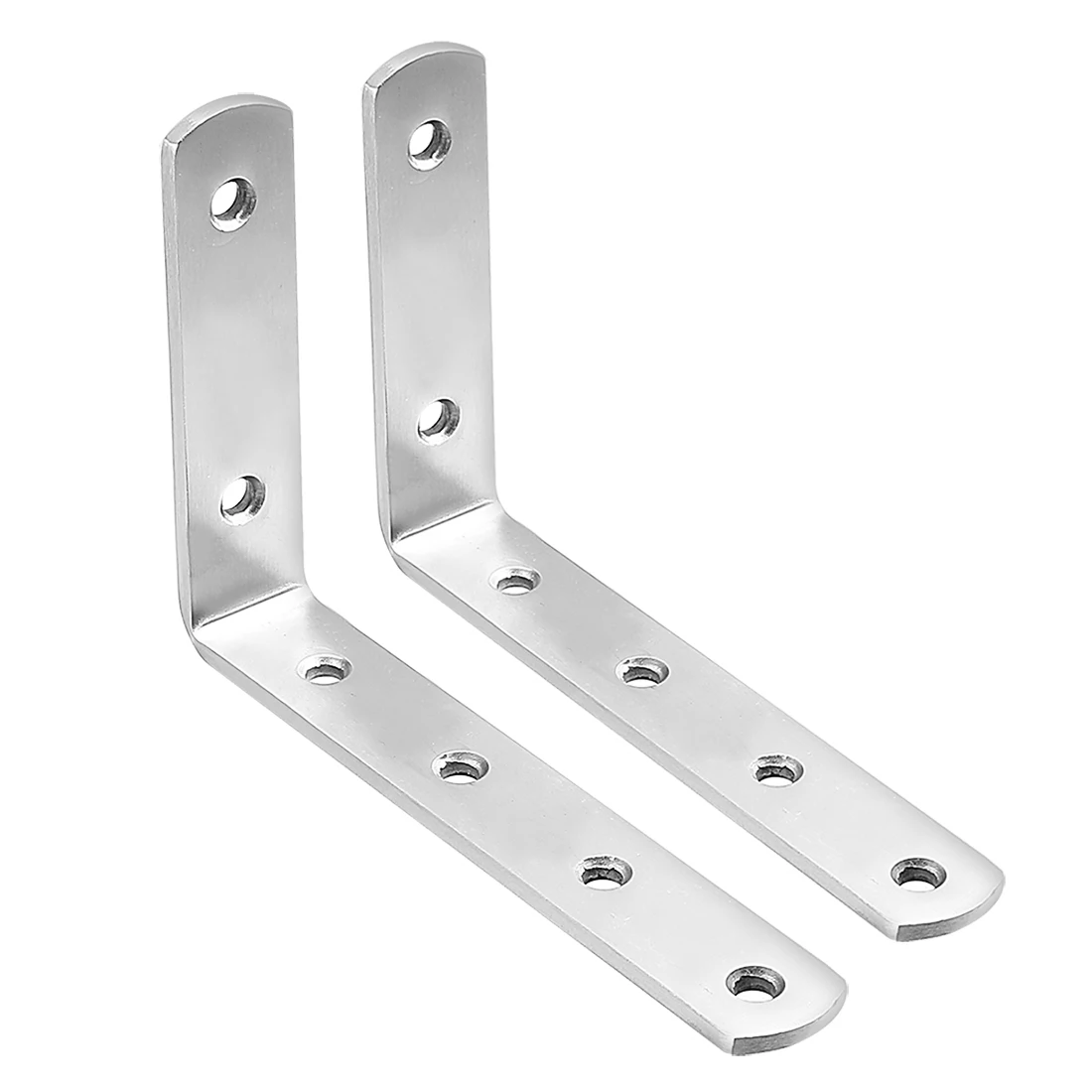 

uxcell 2Pcs Corner Brace 150x100x24mm Stainless Steel Joint L Shape Right Angle Brackets Fastener to fasten desks chair etc