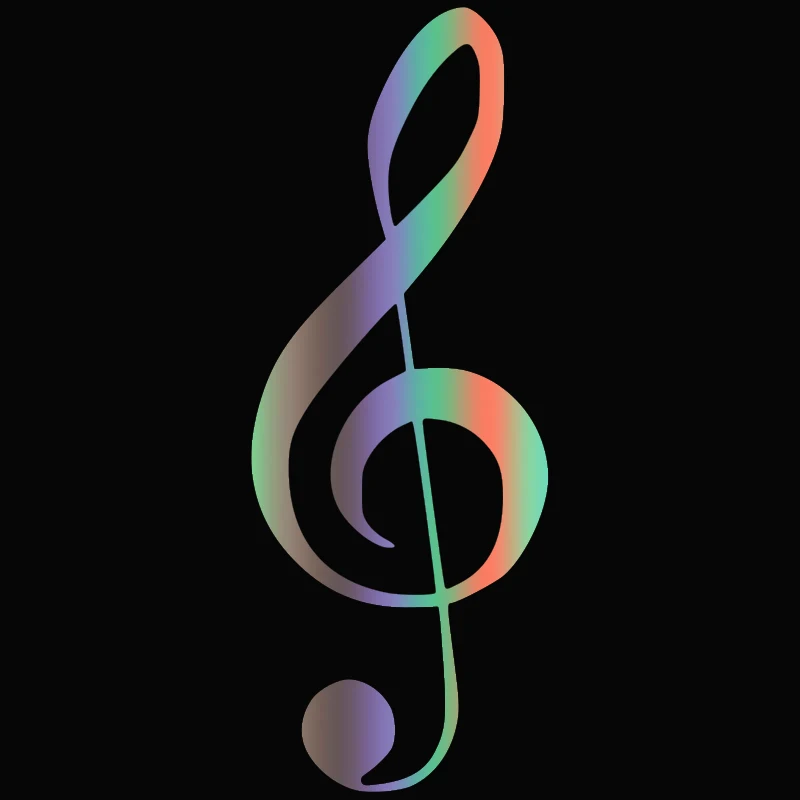 

Car Sticker Treble CleF Funny Car Sticker Silver/black PVC Decal Car Sticker Car Bumper Window Car Trim 10*26cm