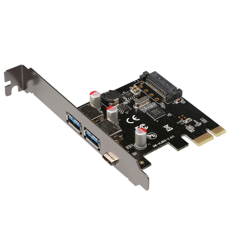 USB 3 1 Type C PCIe Плата расширения PCI e к и 2 A 0 адаптер Express Riser Card для настольных чипов