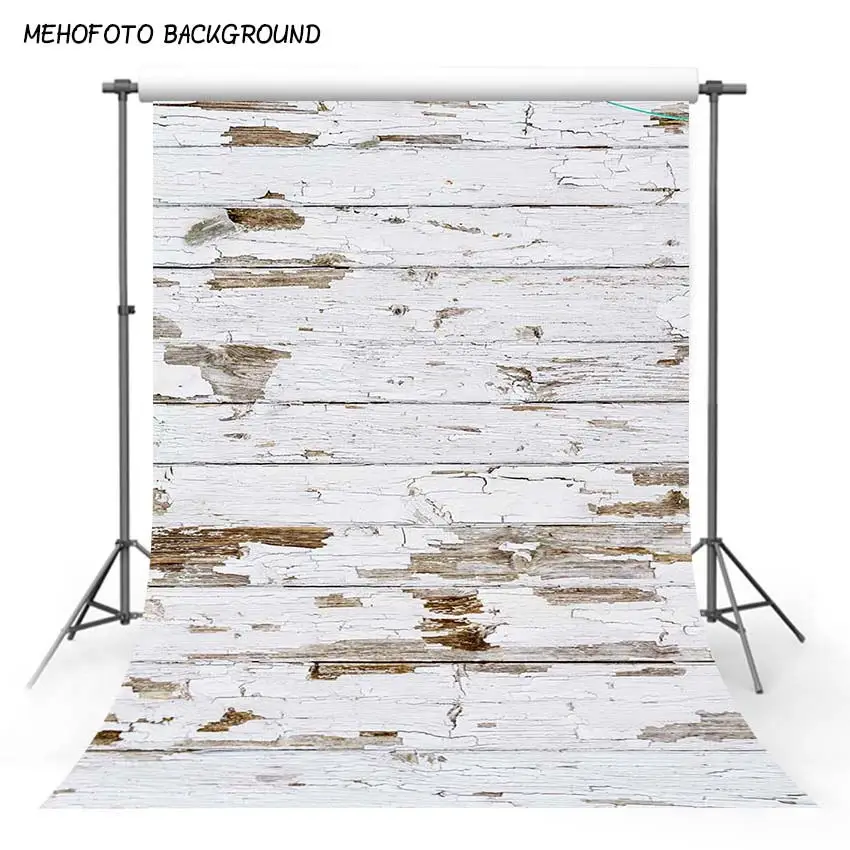 Резиновый напольный фон для фотосъемки под заказ винтажный белый деревянный