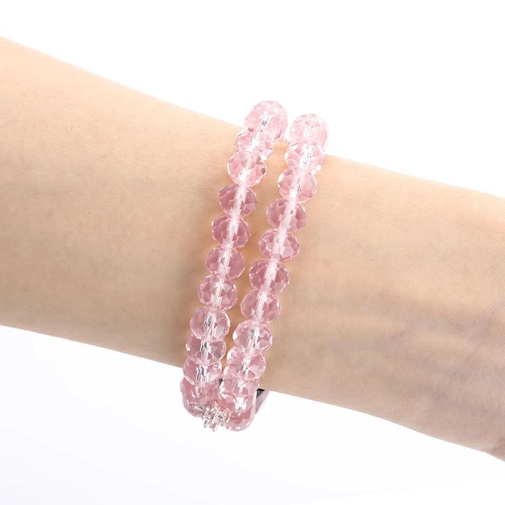 Luxury Mi Band 6 7 Strap Jewelry Bracelet for Xiaomi Mi Band 3 4 5 6 7 Dressy Bands Replacement Crystal Women Girl Pulsera Pink
