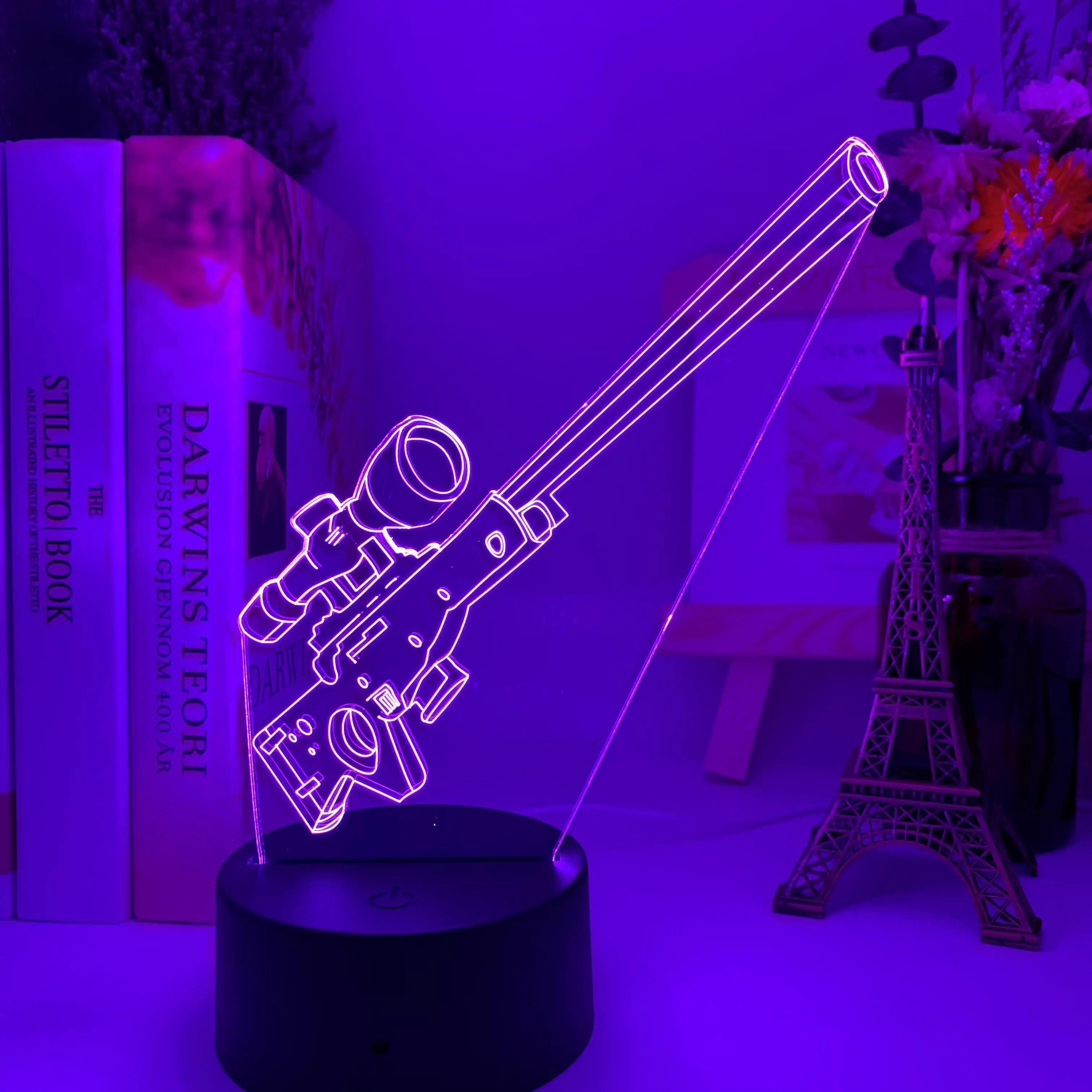 Игровое оружие снайперская винтовка AWP 3D оптический светодиодный ночсветильник