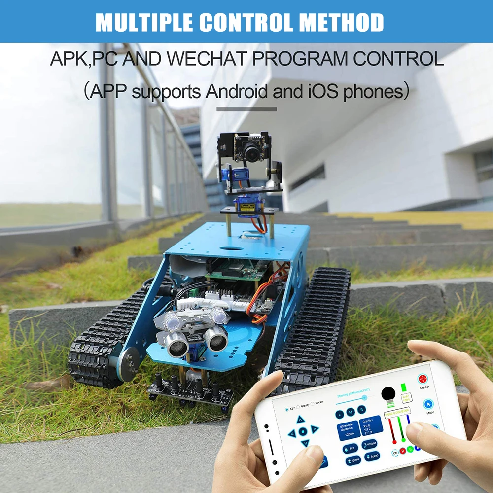 Комплект умных роботов с Wi Fi баком беспроводных для программирования видео