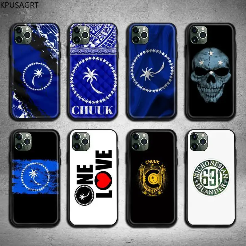 

Chuuk Chuukese Pride 691 Flag Phone Case For iphone 12 11 Pro Max Mini XS Max 8 7 6 6S Plus X 5S SE 2020 XR cover