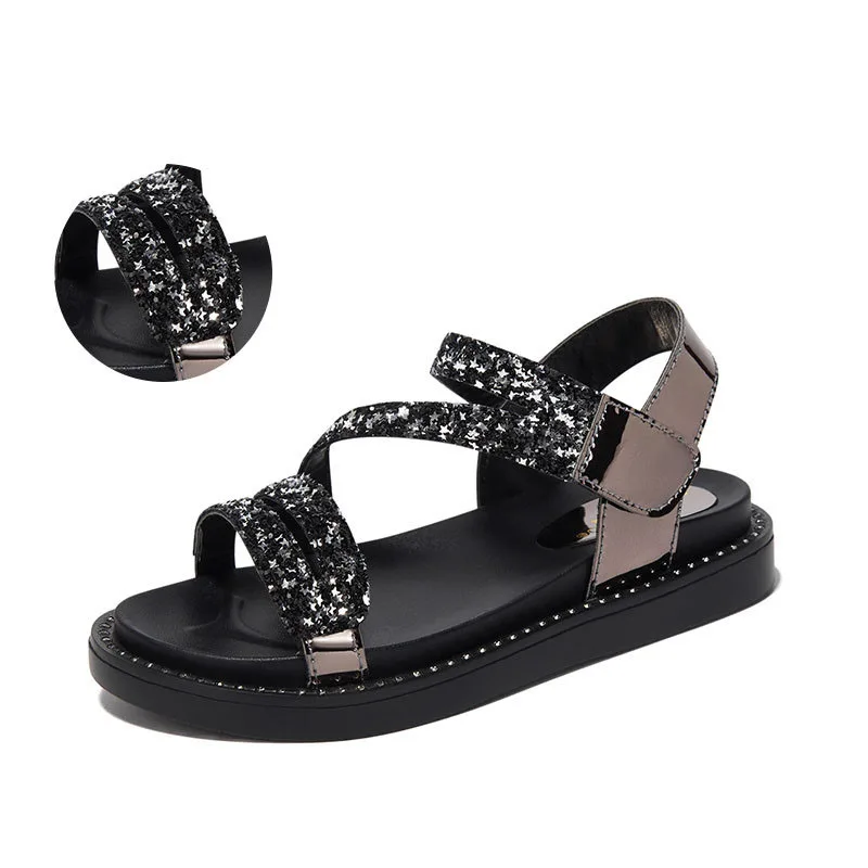 

Princess Kids Sandals for Girls Casual Glitter Children High Heel Girls Shoes Blue Pink Silver Little Girl Shoes Kids Shoes