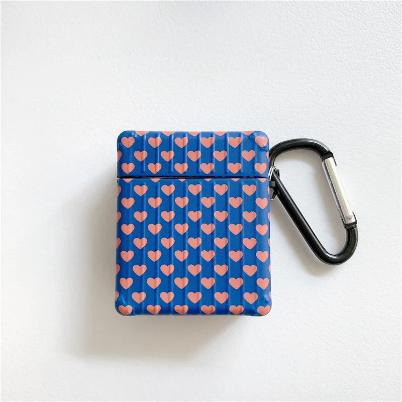 Чехол для Apple AirPods с милым сердечком и волной чехол наушников Bluetooth защитный