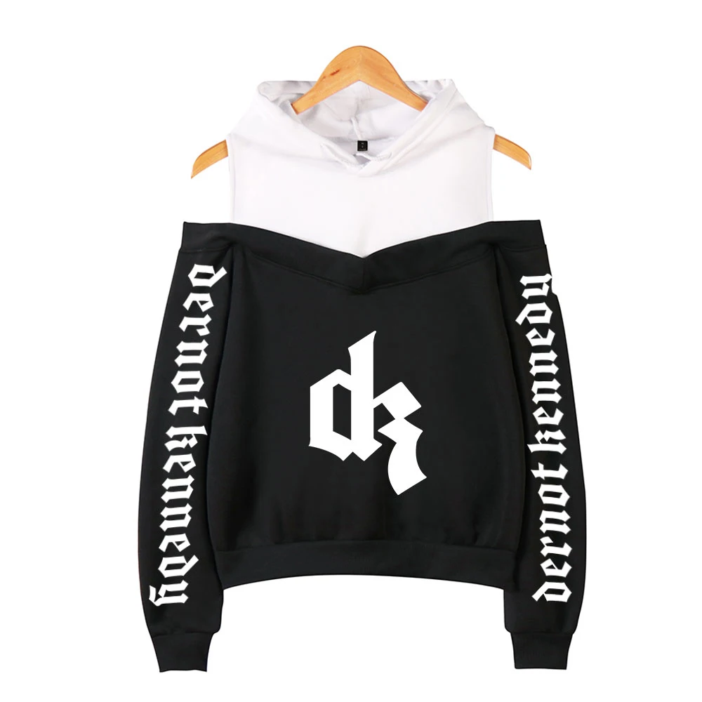 

Dermot Kennedy Off Shoulder Hoodies Women Long Sleeve Hooded Sweatshirt Fashion Casual Streetwear Clothes