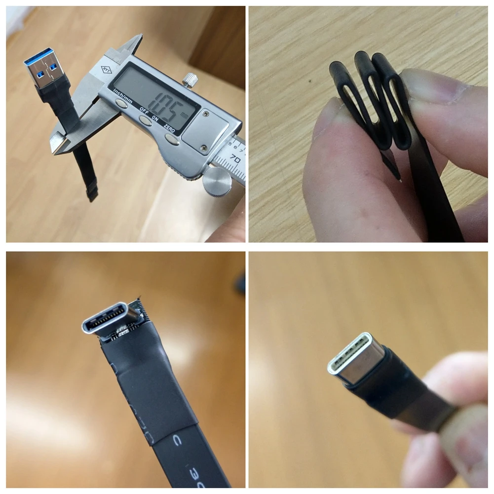Новинка FPV USB 3.1 кабель Type-C-USB-C FPC плоский штырь-штырь прямоугольный USB3.1 УДЛИНИТЕЛЬ