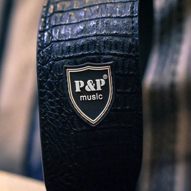 

Guitar Accessories Leather Guitar Strap PU Bass Electric Guitar Strap Adjustable Embossed Lightweight Portable Guitar Straps