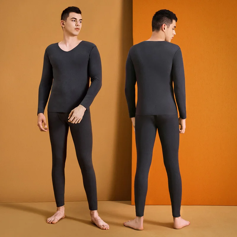 

Men's Autumn Winter Underwear Thermal Underpants Long johns O Neck Elastic Mens Underwear Men Thermal Seamless Long Sleeve Set