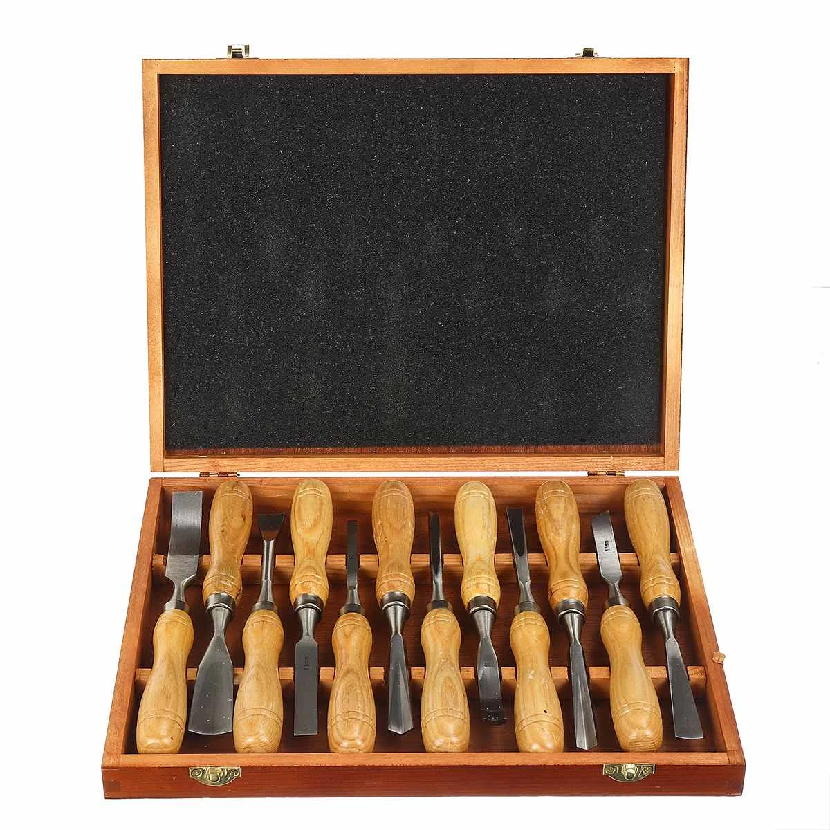 

15Pcs/set Manual Wood Carving Hand Chisel Tool Set Professional Carpenters Woodworking Gouges DIY Hand Tools with Wooden Box