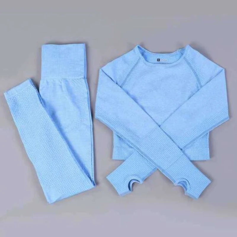 New arrival Women Vital Seamless Yoga Set Workout Sport Wear Gym Clothing Short/Long Sleeve Crop Top High Waist Leggings Sports | Спорт и