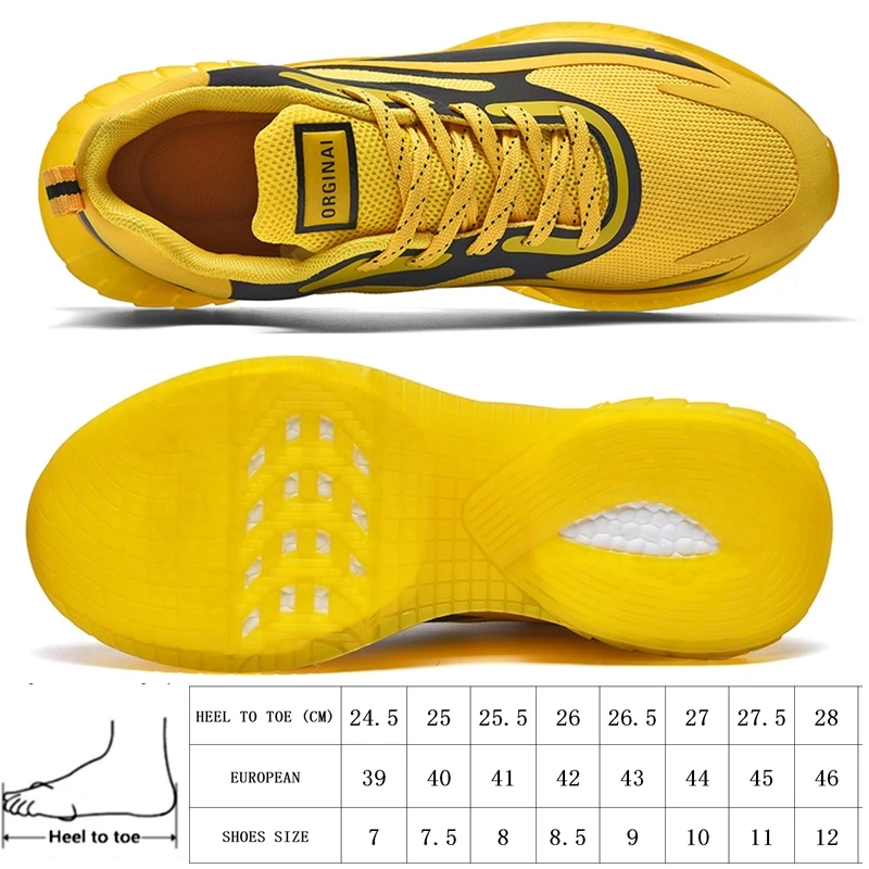 

New Arrival Fashion Running Shoes Men Zapatillas Hombre Mesh Sports Shoes Male Chunky Sneakers Breathable Reflective Size 39-46