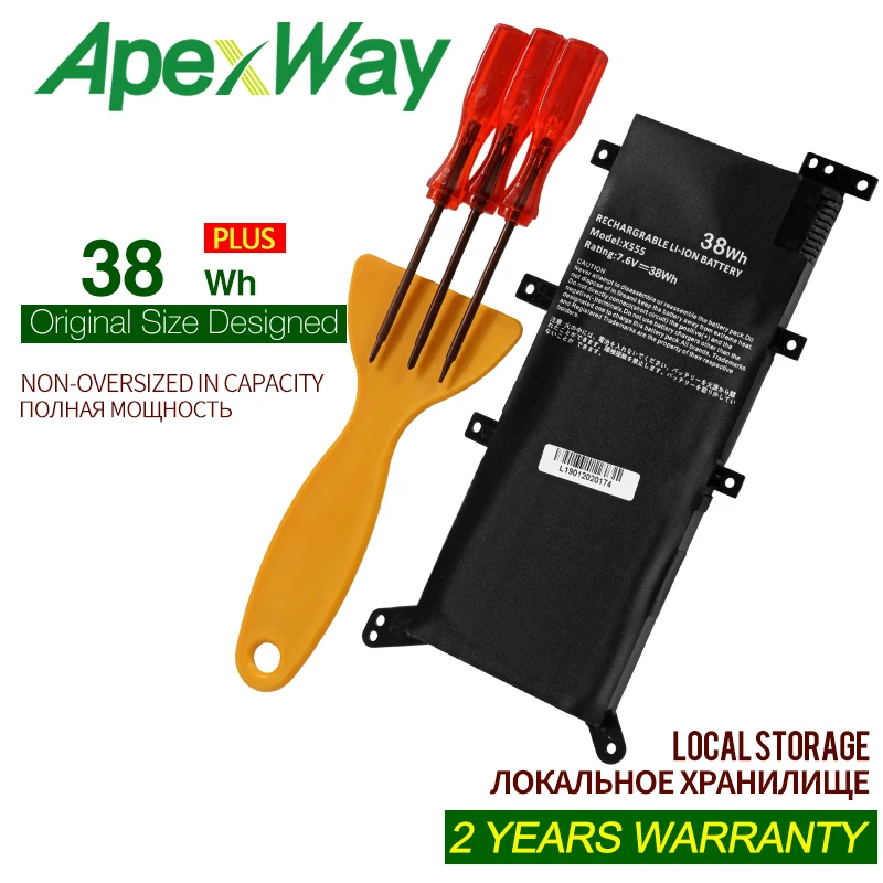 ApexWay 7 6 в 38 Втч C21N1347 новая модель Аккумулятор для ноутбука ASUS X554L X555 X555L X555LA X555LD X555LN