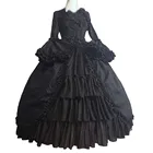 Костюм на Хэллоуин, викторианское платье лолиты с оборками, кружевное платье с рукавом-бабочкой, готическое средневековое платье для косплея, вечернее платье принцессы, платье