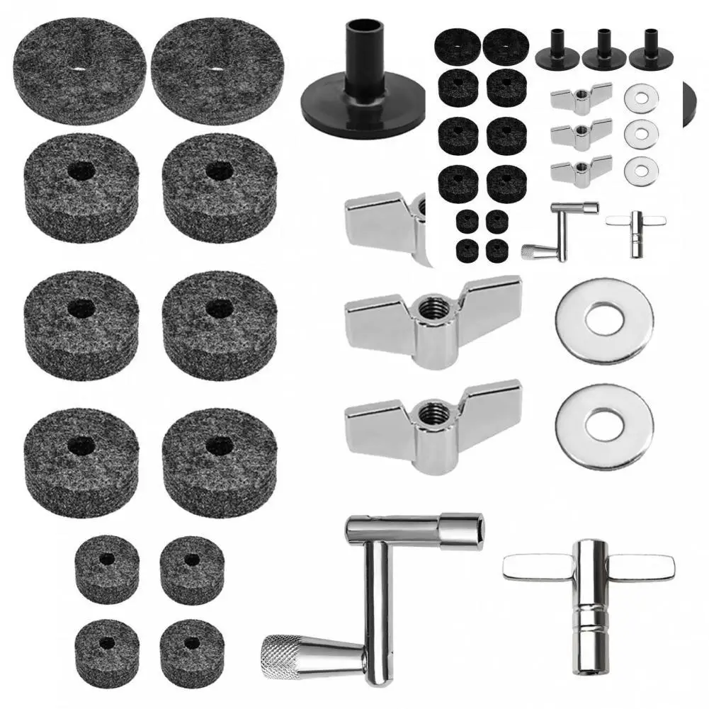 

Precise 23Pcs/Set Cymbal Stand Felts Drum Washers Sleeves Set Lightweight Cymbal Stand Felts Wear-Resistant for Concert