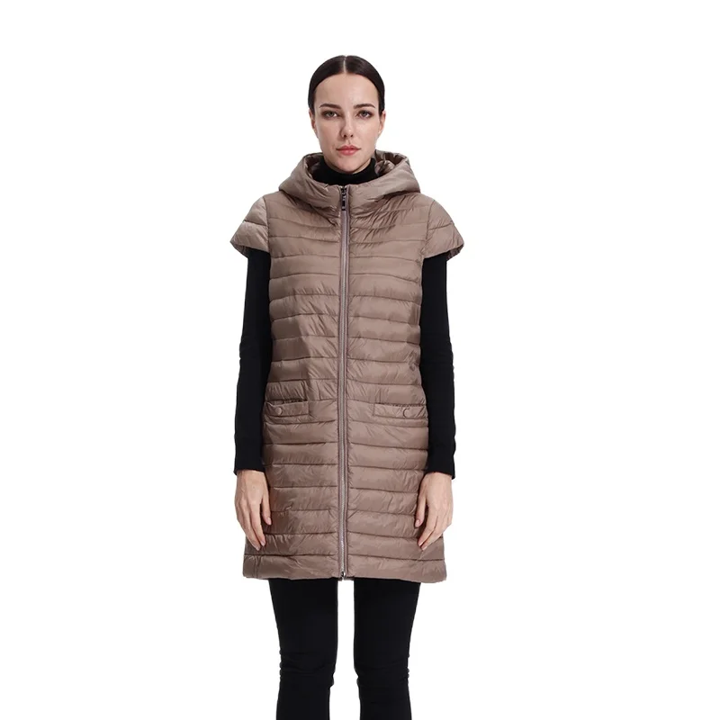 

Короткий женский пуховик для офиса, женское Стеганое пальто для офиса, хлопковая парка с капюшоном, пушистый жилет, одежда, гладкий и легкий ...