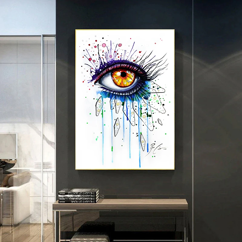 Abstract Watercolor Eyes Canvas Painting Wall Art Poster and Prints Modern Pictures Cuadros for Living Room Decoration | Дом и сад