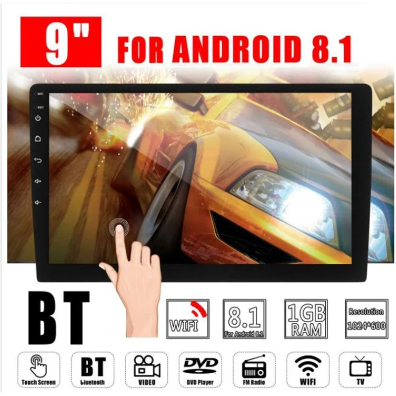 2 Din 9 дюймов Android 8 1 Универсальное автомобильное радио двойной Стерео Gps навигация